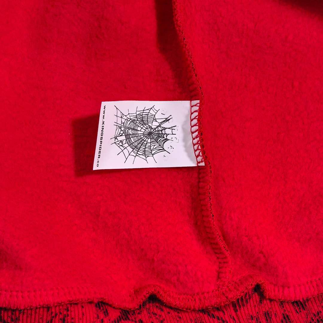 Sp5der OG Tree Camo Hoodie Red - FashionPlug