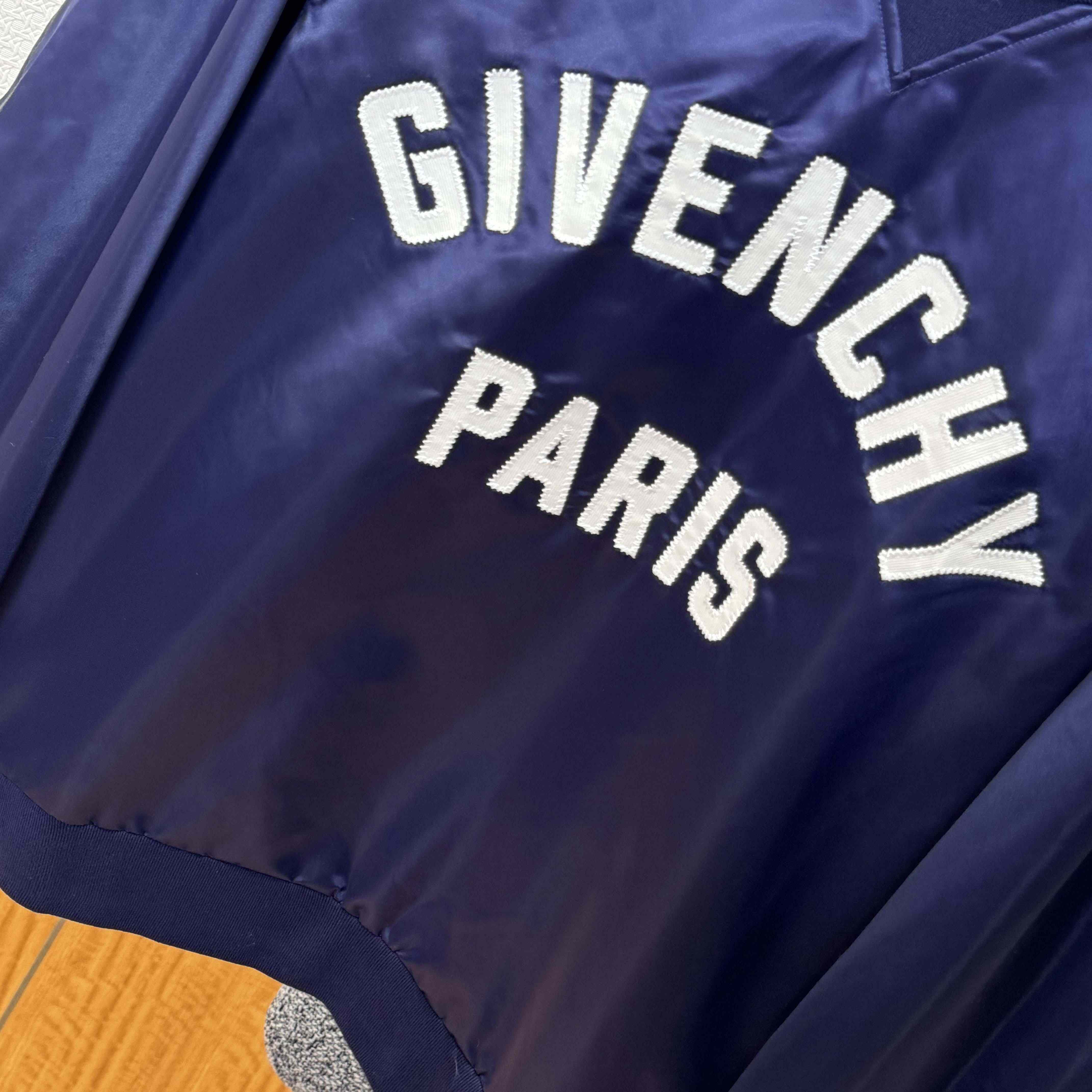 Givenchy Sweatshirt In Satin With Givenchy Paris Embroidery - FashionPlug