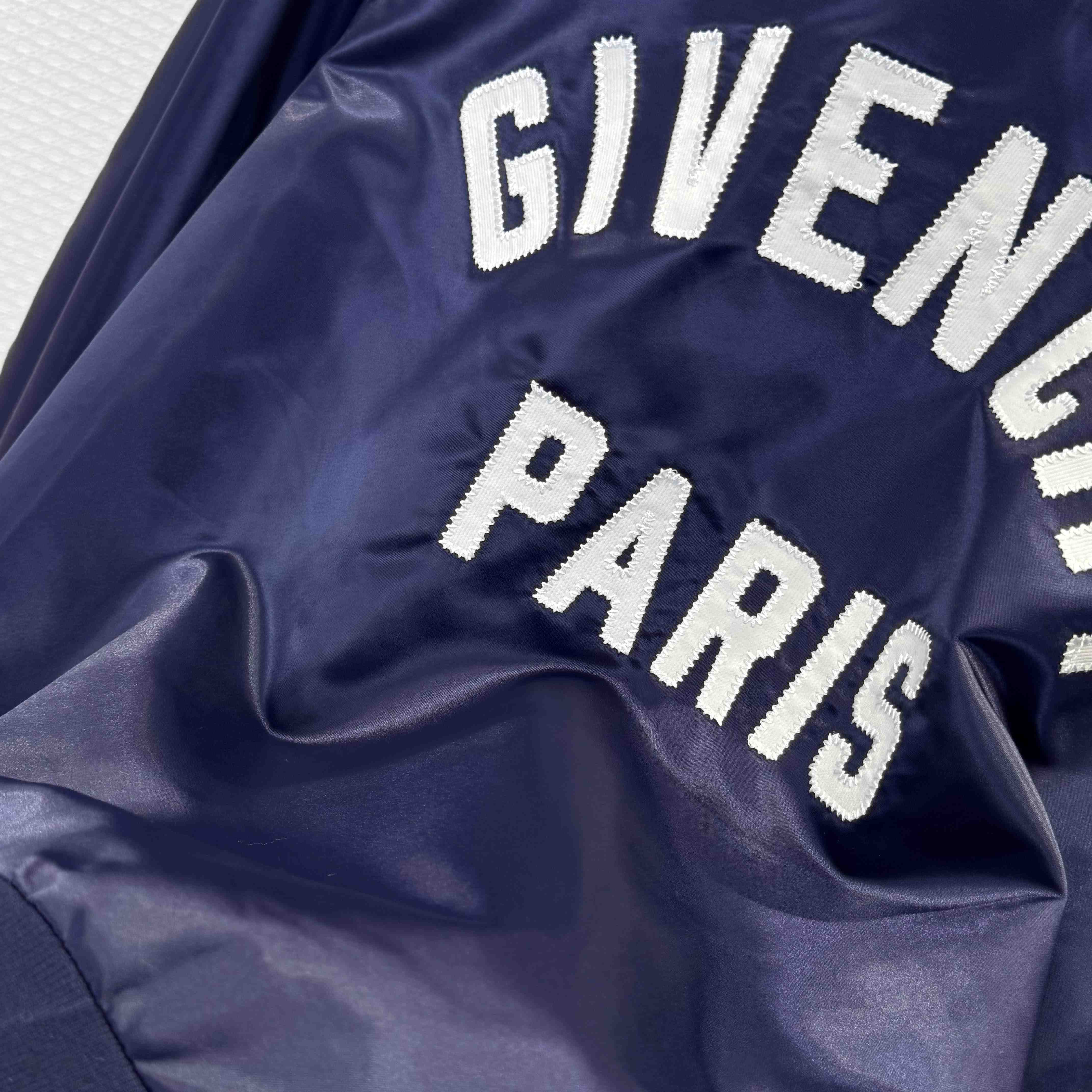 Givenchy Sweatshirt In Satin With Givenchy Paris Embroidery - FashionPlug