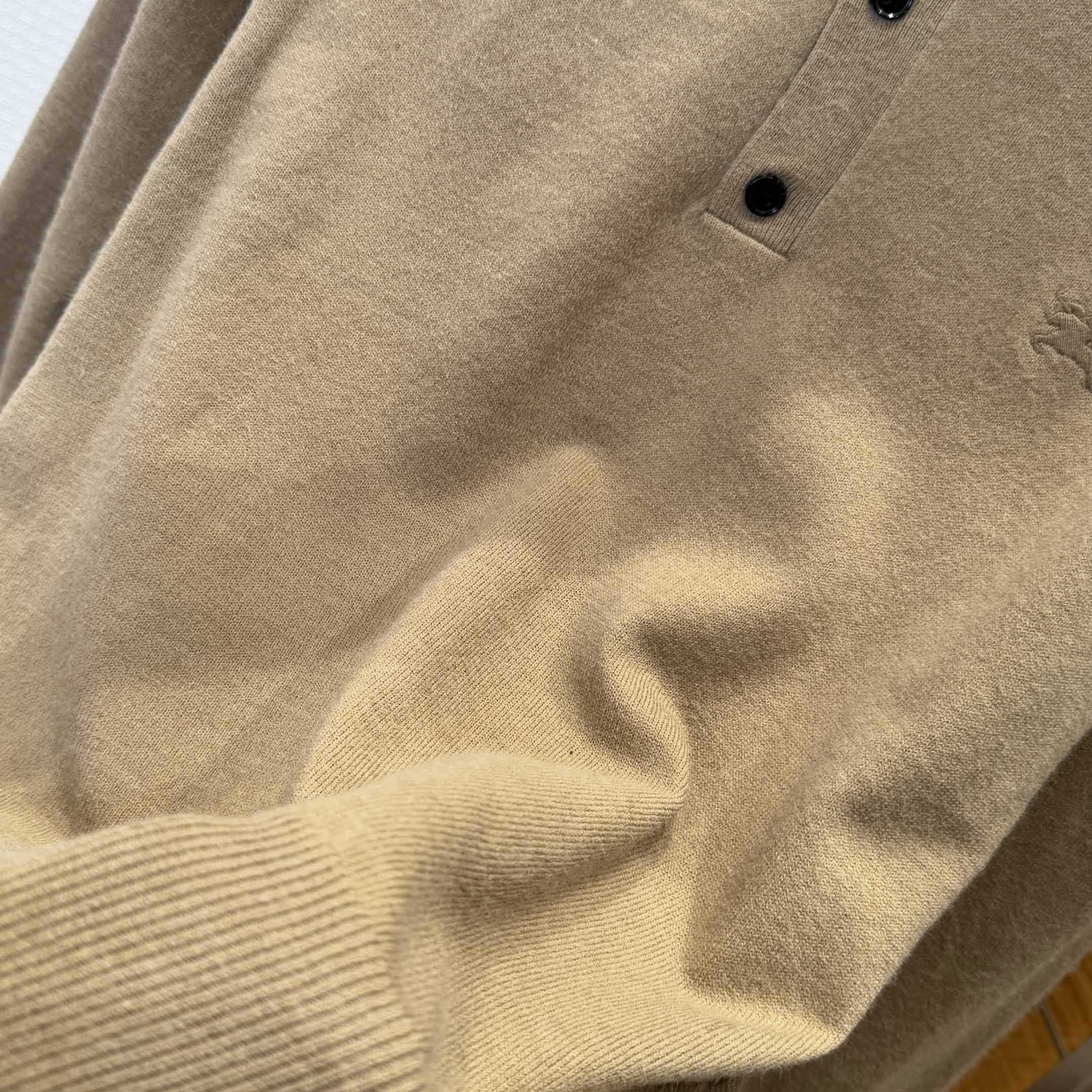 Burberry Long-sleeve Cashmere Blend Polo Shirt - FashionPlug