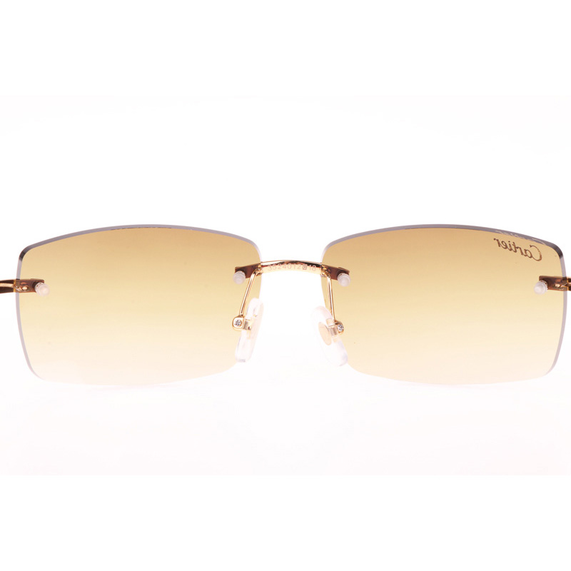Cartier CT_3524012 Red Wood Sunglasses In Gold Brown - FashionPlug