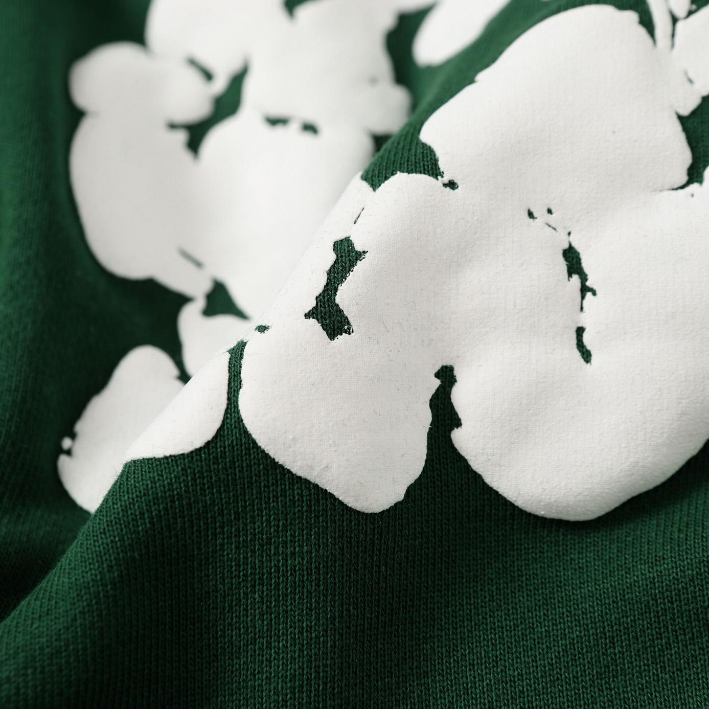 Denim Tears Cotton Wreath Zip Hoodie Green - FashionPlug