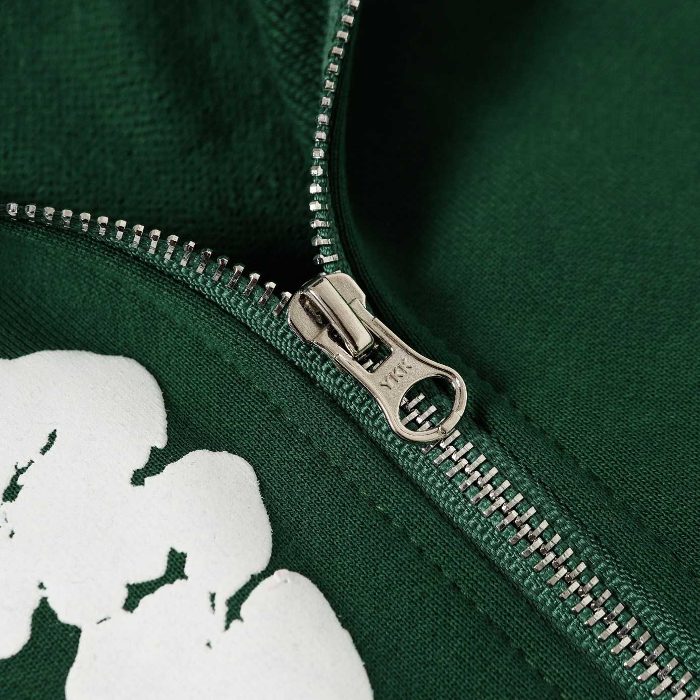 Denim Tears Cotton Wreath Zip Hoodie Green - FashionPlug