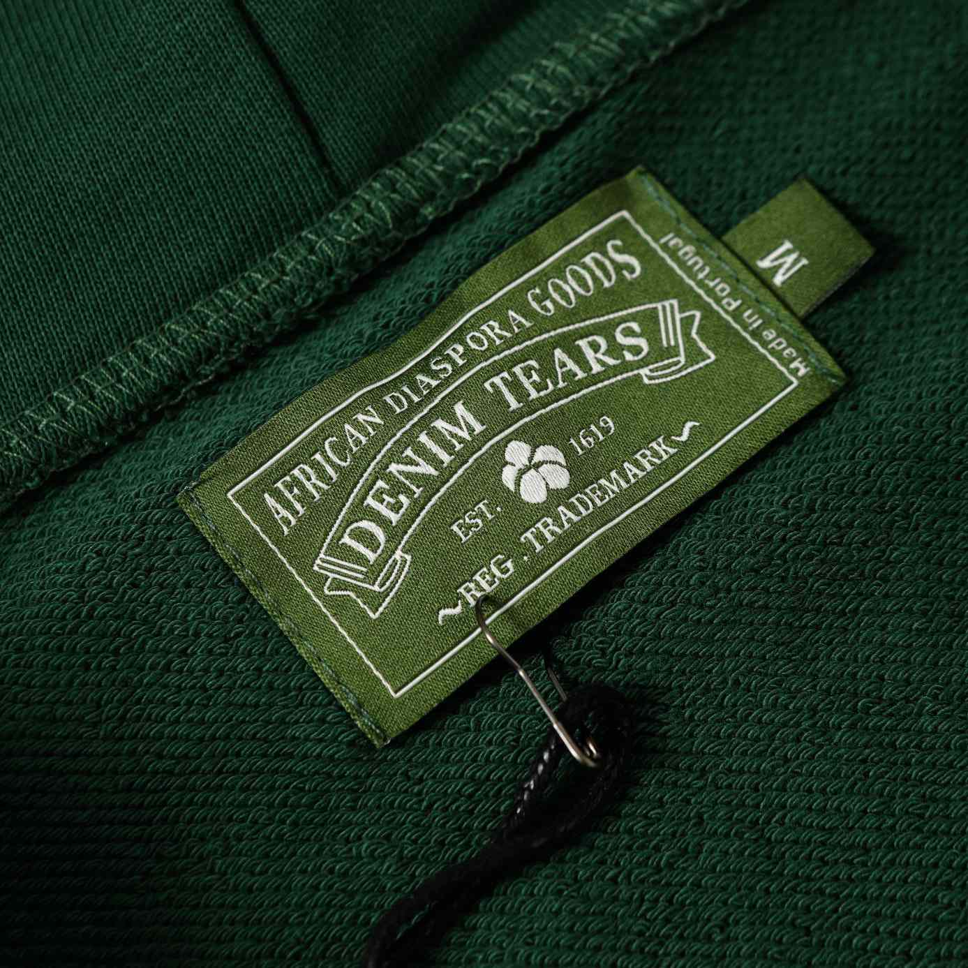 Denim Tears Cotton Wreath Zip Hoodie Green - FashionPlug