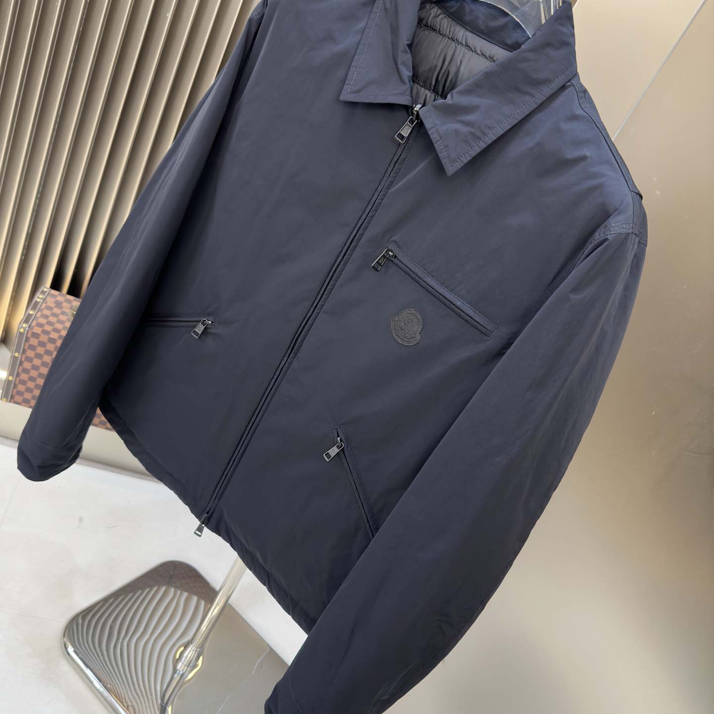 Moncler Cidone Reversible Down Shirt Jacket - FashionPlug
