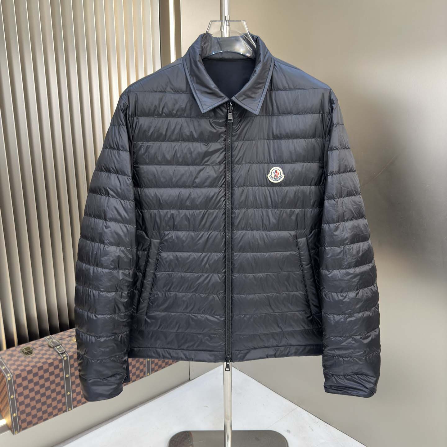 Moncler Cidone Reversible Down Shirt Jacket - FashionPlug