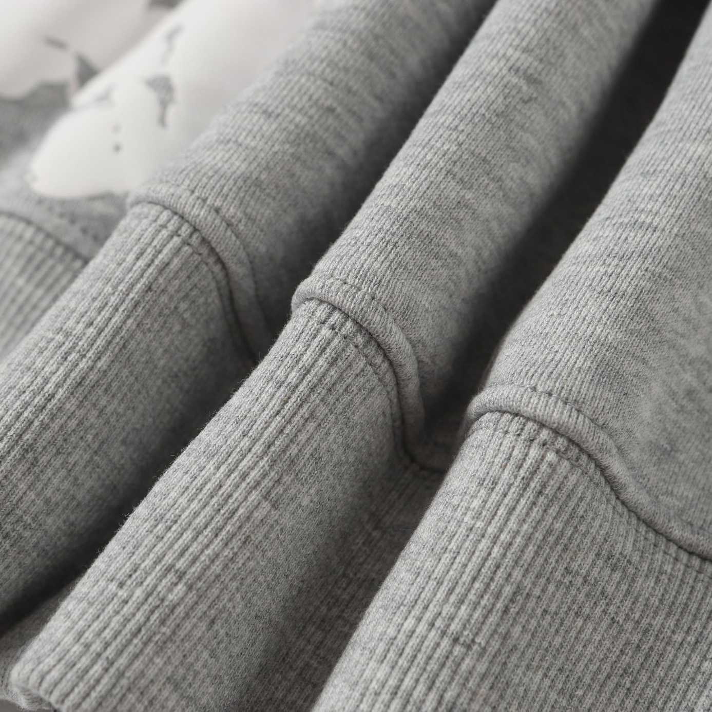 Denim Tears Cotton Wreath Zip Hoodie Grey - FashionPlug