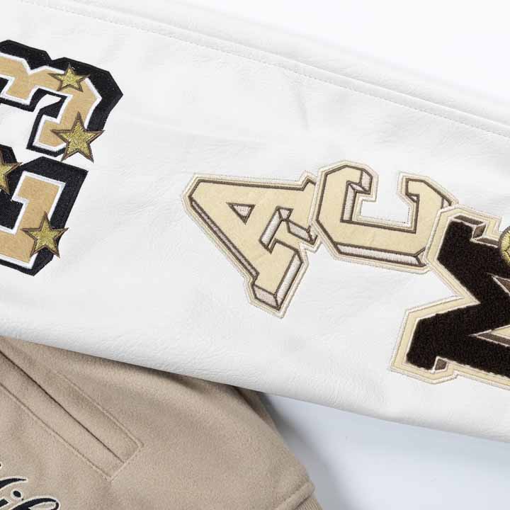 Off-White AC Milan Patch Varsity Jacket - FashionPlug