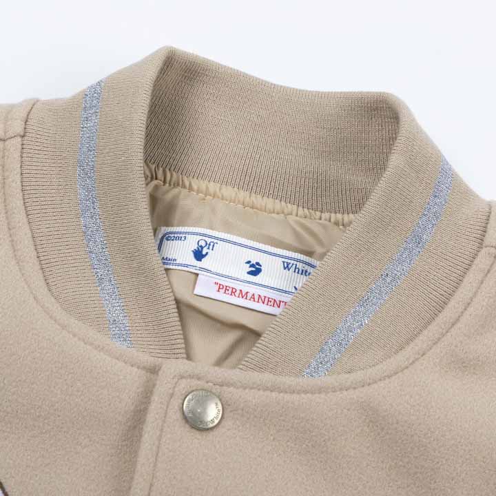 Off-White AC Milan Patch Varsity Jacket - FashionPlug