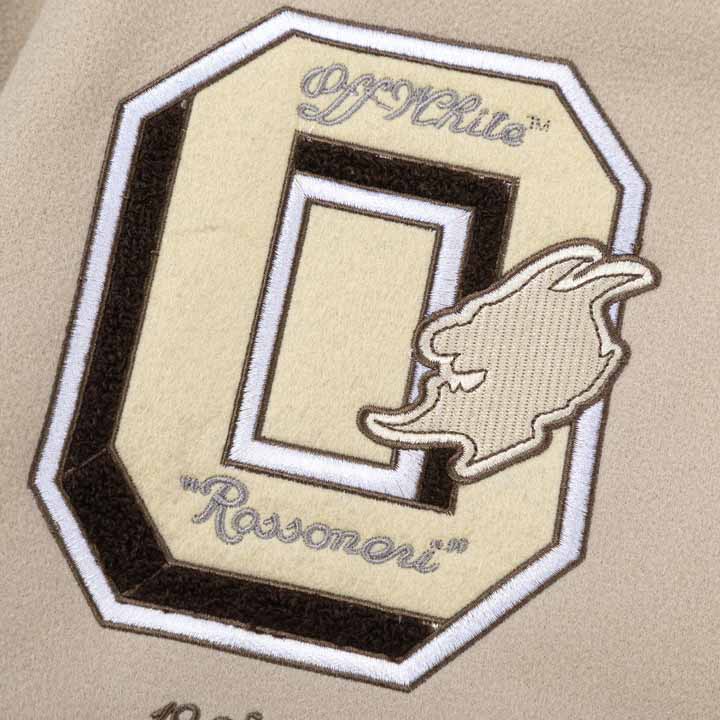 Off-White AC Milan Patch Varsity Jacket - FashionPlug