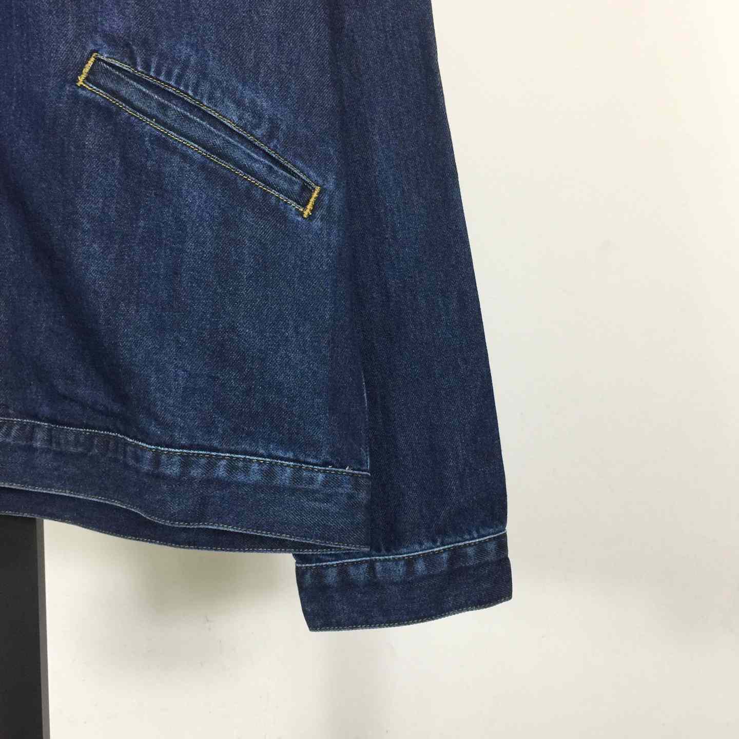 Prada Light Denim Zipper Jacket - FashionPlug