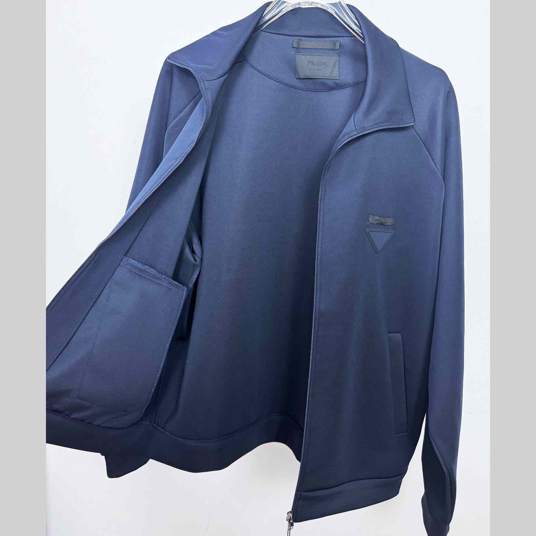 Prada Zippered Technical Fabric Jacket - FashionPlug