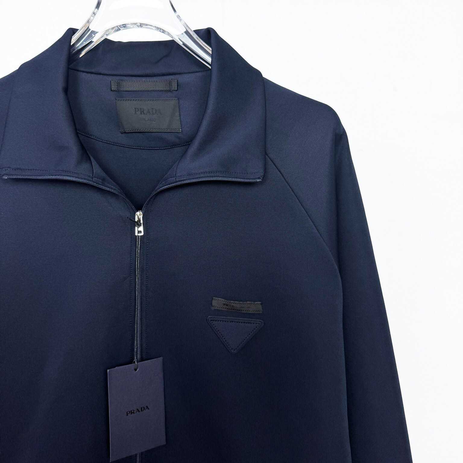 Prada Zippered Technical Fabric Jacket - FashionPlug