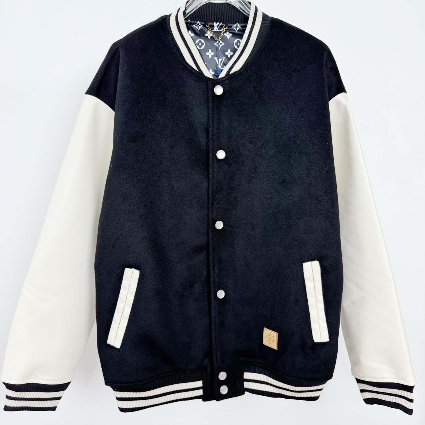 Louis Vuitton Signature Leather Varsity Jacket    - FashionPlug