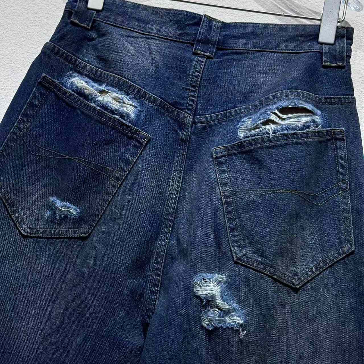 Balenciaga Baggy Pants In Blue Denim - FashionPlug