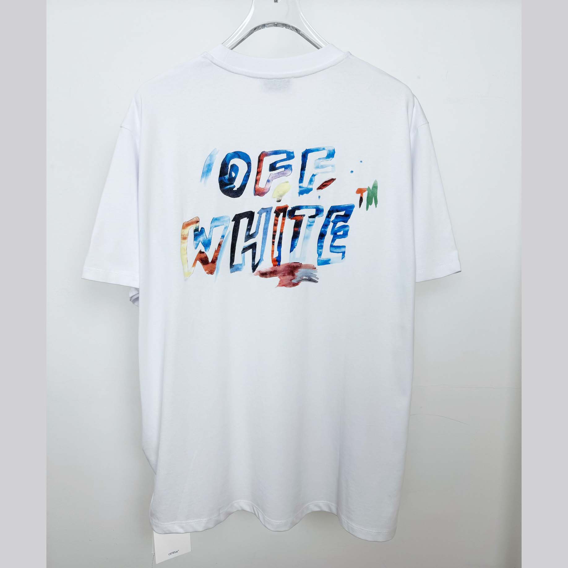 Off-White Boys Watercolour T-Shirt In White - FashionPlug