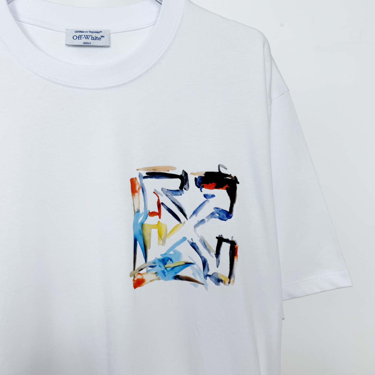 Off-White Boys Watercolour T-Shirt In White - FashionPlug