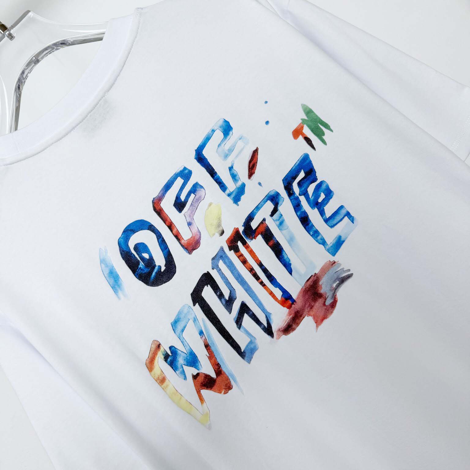 Off-White Boys Watercolour T-Shirt In White - FashionPlug