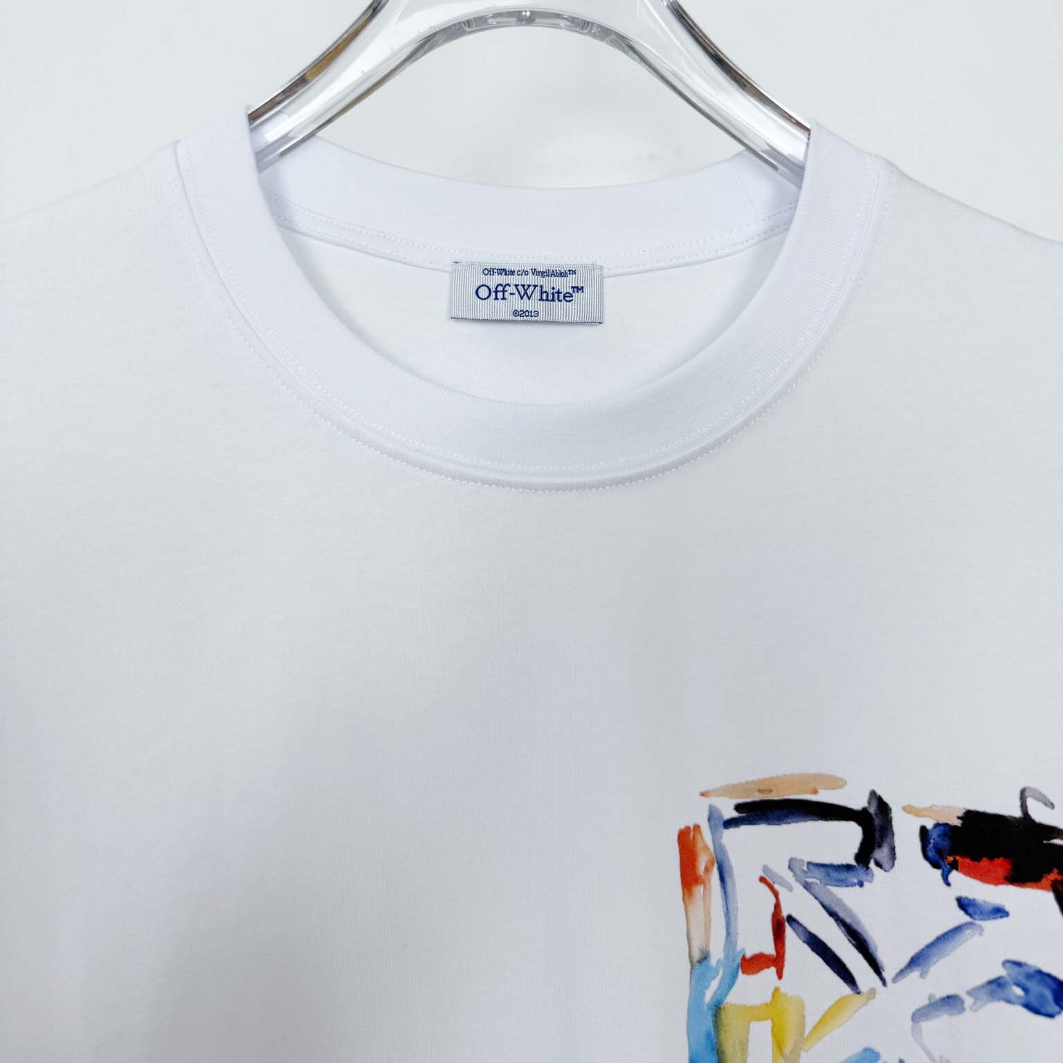 Off-White Boys Watercolour T-Shirt In White - FashionPlug