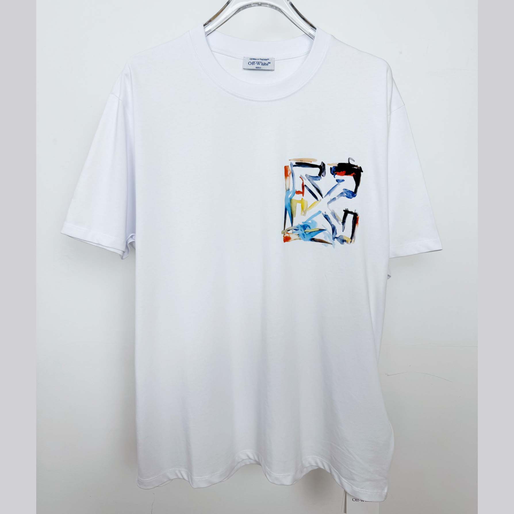 Off-White Boys Watercolour T-Shirt In White - FashionPlug