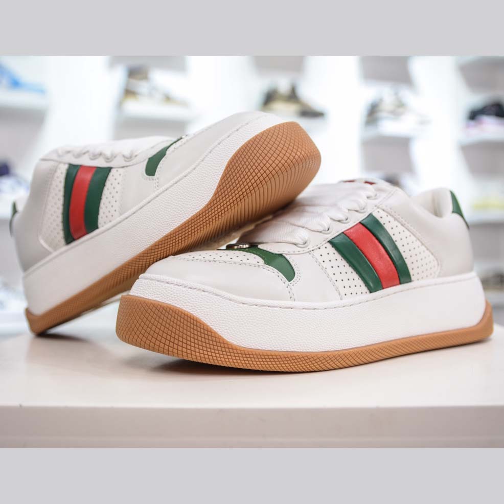 Gucci Screener White Web - FashionPlug