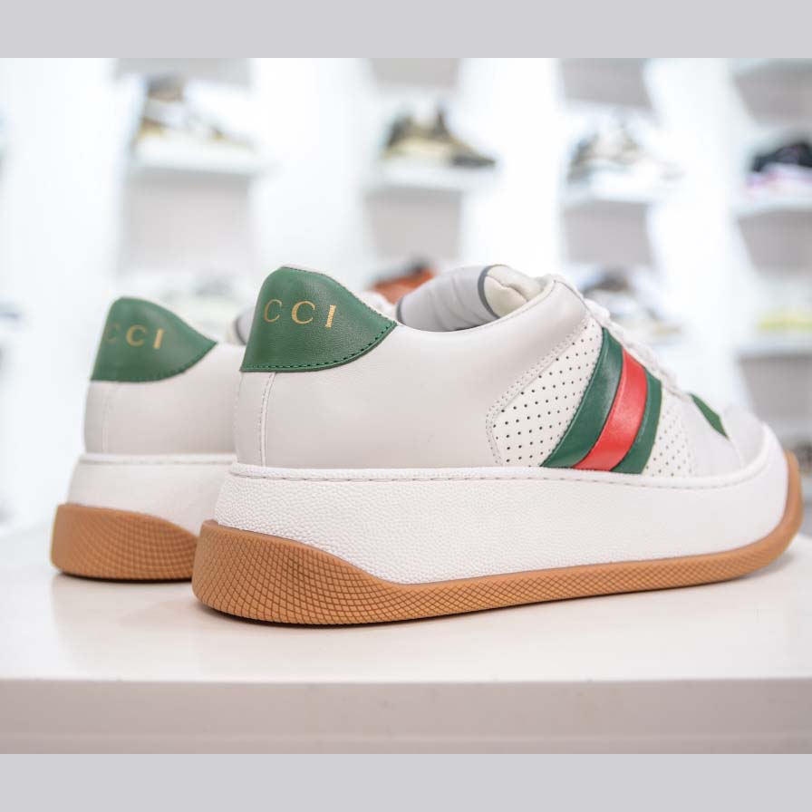 Gucci Screener White Web - FashionPlug