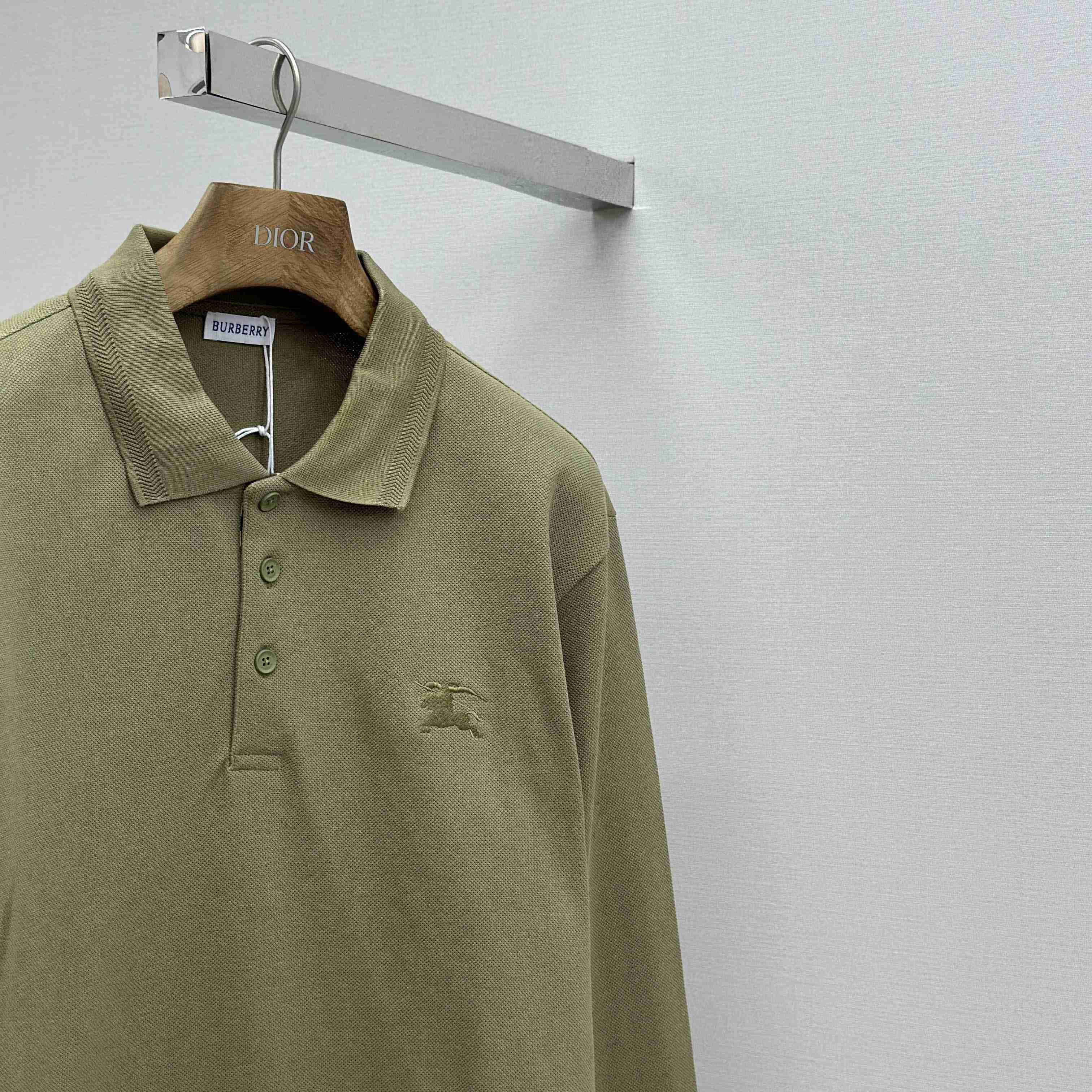 Burberry Long-sleeve Cotton Polo Shirt - FashionPlug