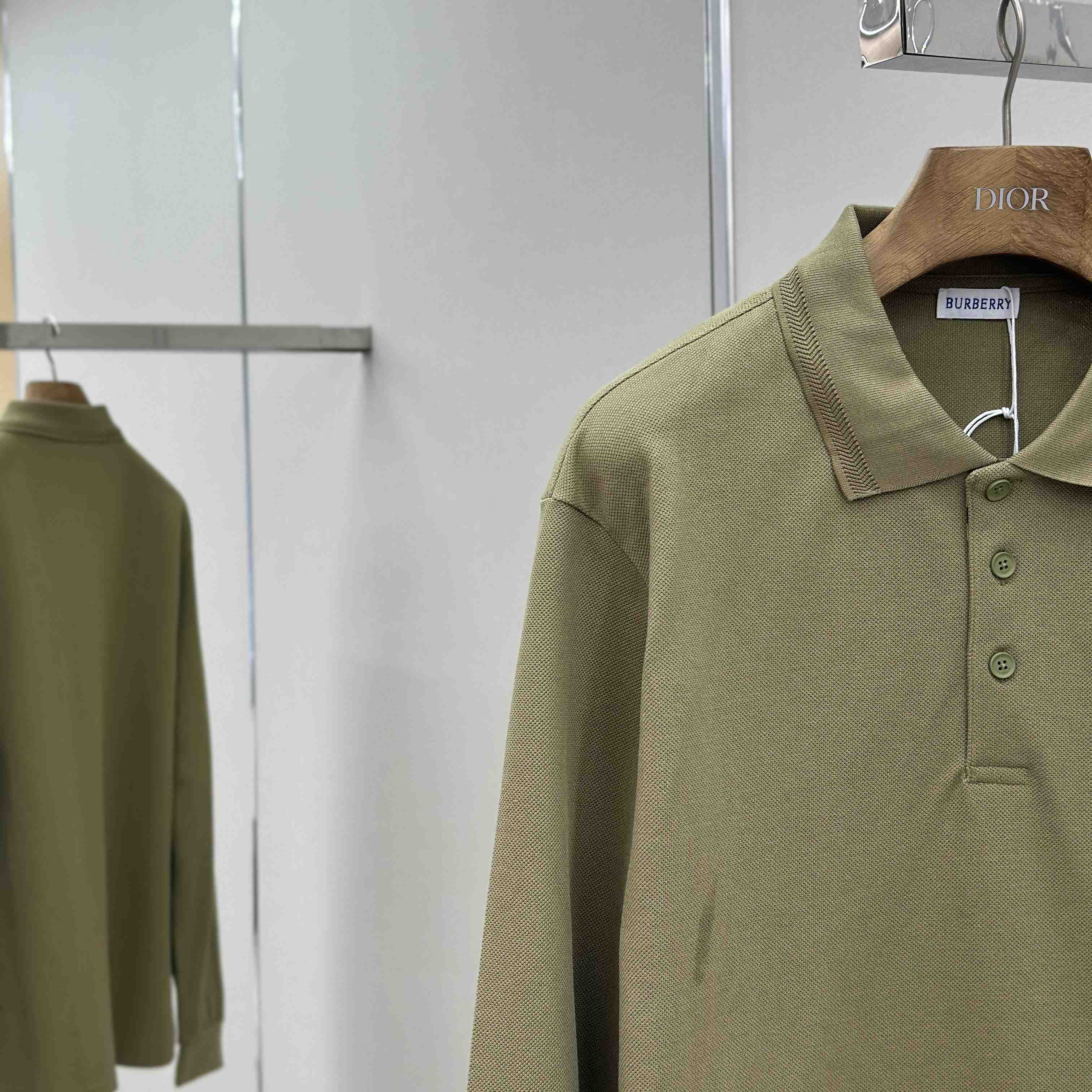 Burberry Long-sleeve Cotton Polo Shirt - FashionPlug
