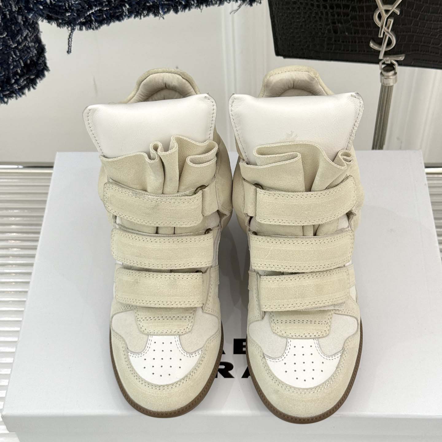 Isabel Marant Balskee High-Top Wedge Sneakers  - FashionPlug