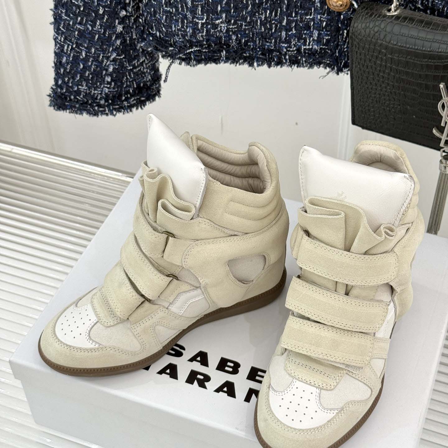 Isabel Marant Balskee High-Top Wedge Sneakers  - FashionPlug