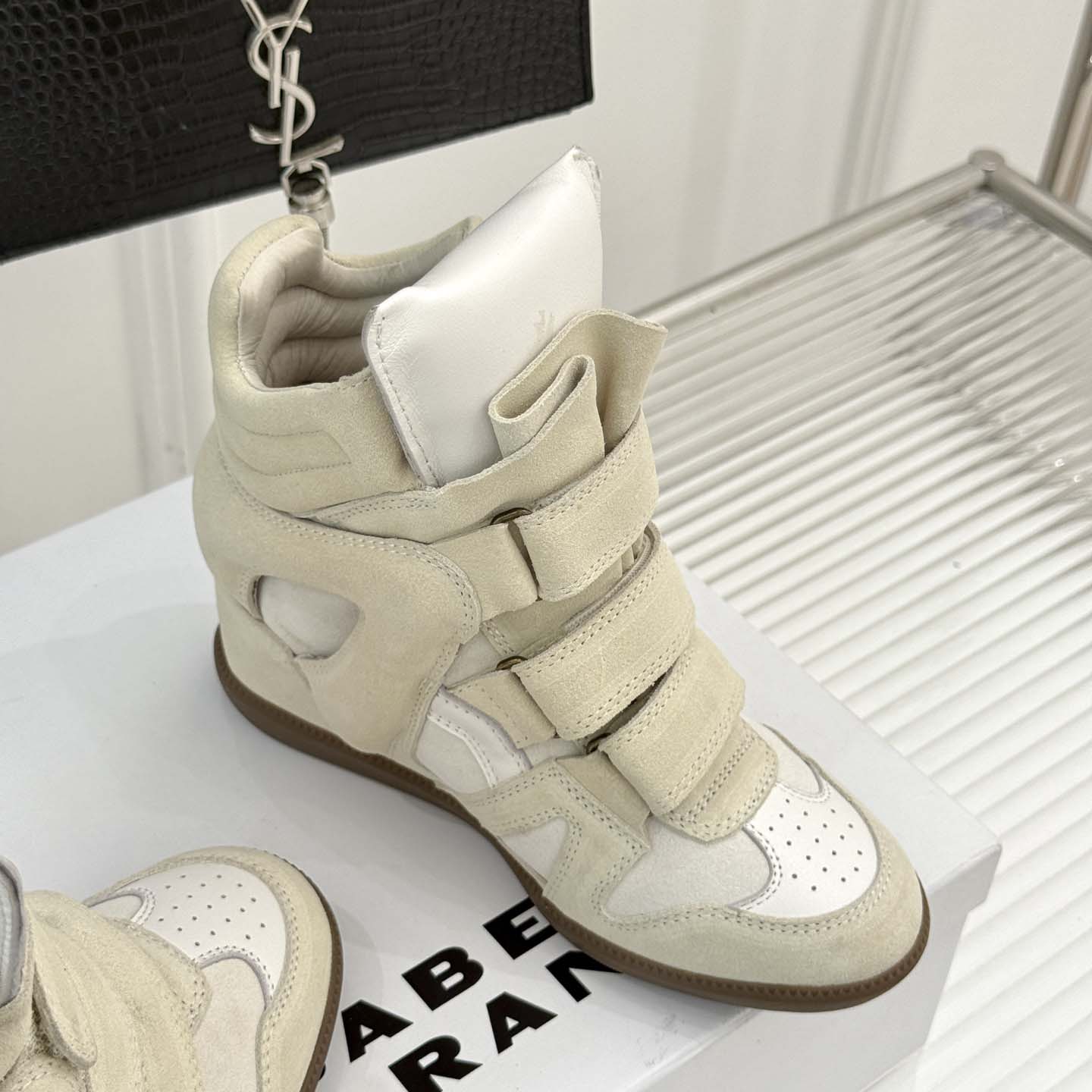 Isabel Marant Balskee High-Top Wedge Sneakers  - FashionPlug