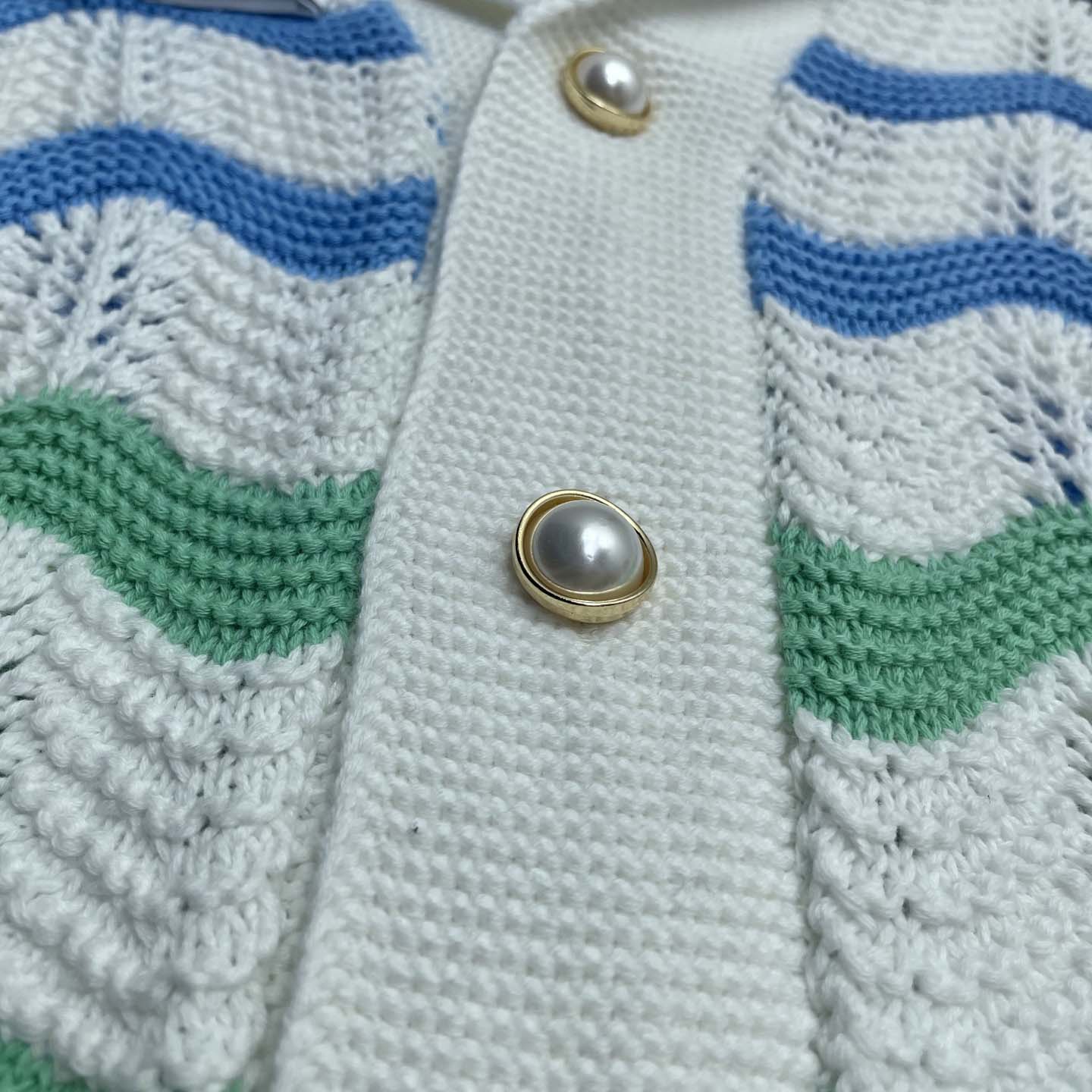 Casablanca Gradient Wave Crochet Shirt   D0107 - FashionPlug