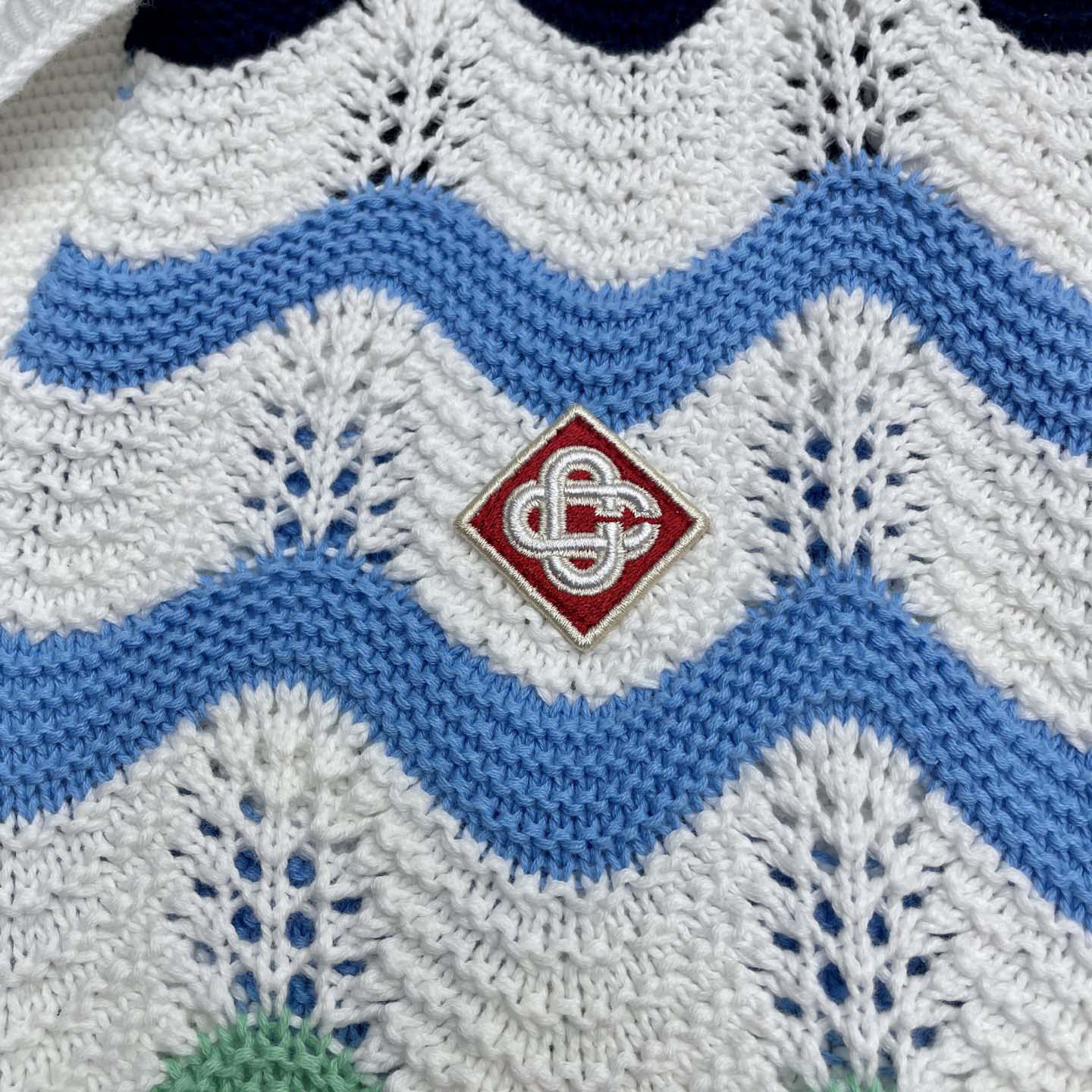 Casablanca Gradient Wave Crochet Shirt   D0107 - FashionPlug
