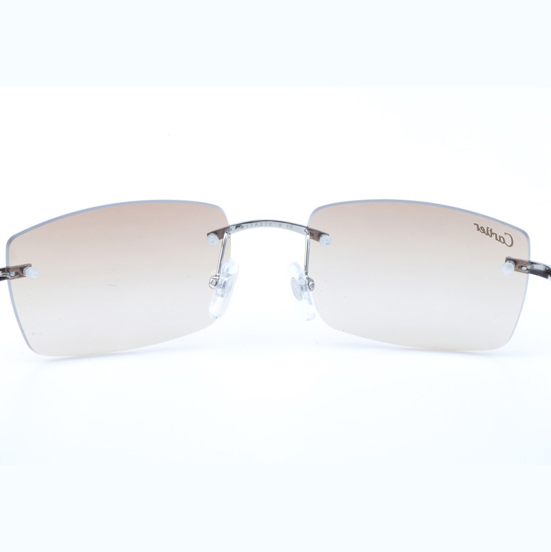 Cartier CT_3524012 Shell Mix Black Buffalo Sunglasses In Silver Brown - FashionPlug