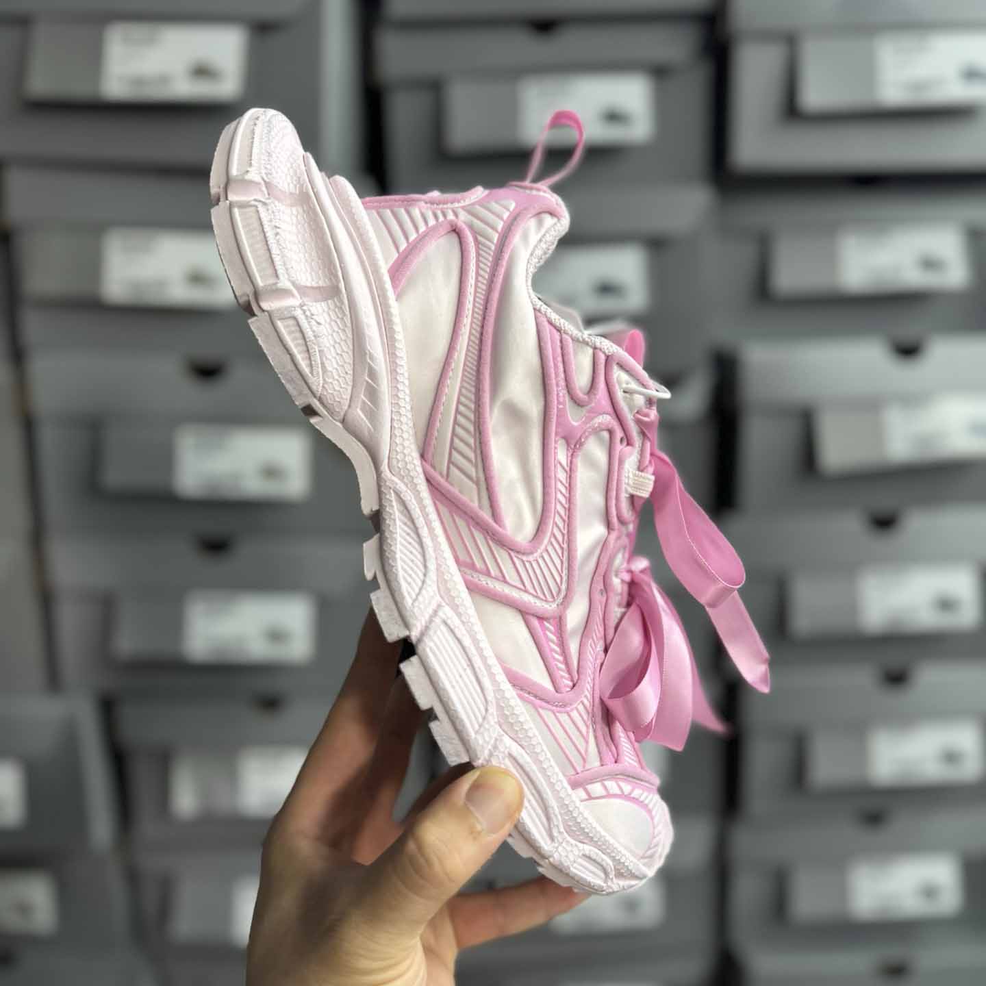 Balenciaga 3XL VG Edition Satin Bows Pink  - FashionPlug