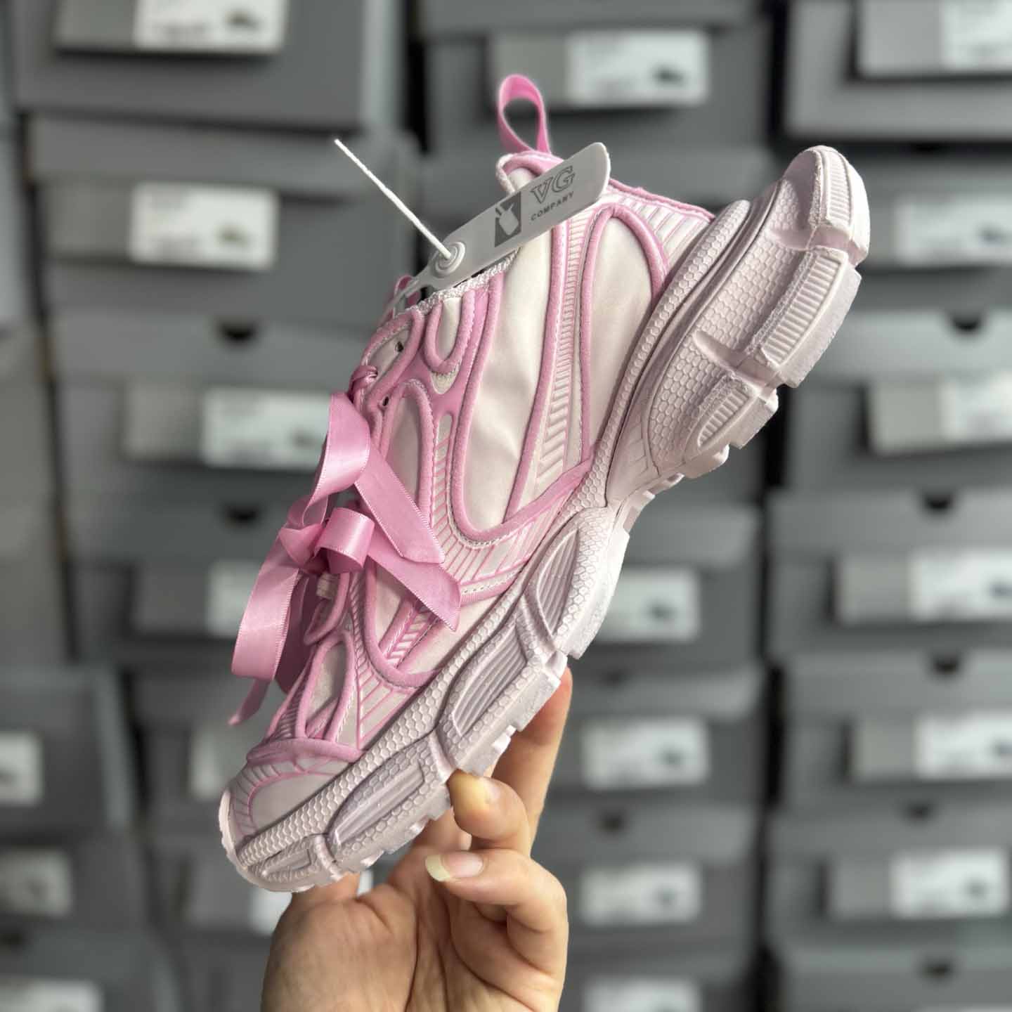 Balenciaga 3XL VG Edition Satin Bows Pink  - FashionPlug