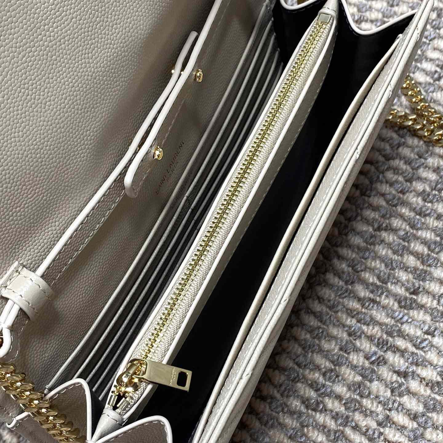 Saint Laurent Cassandre Chain Wallet In Lambskin - FashionPlug