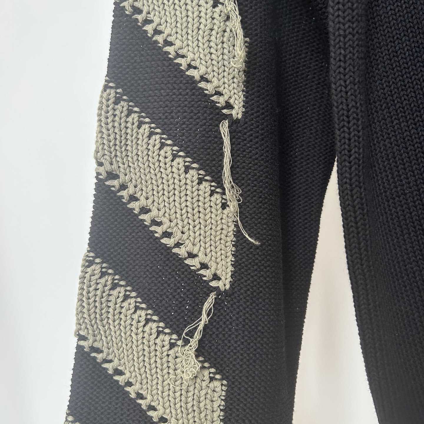 Off-White Reverse Arrow Diag Knit Crewneck 'Black/Green' - FashionPlug