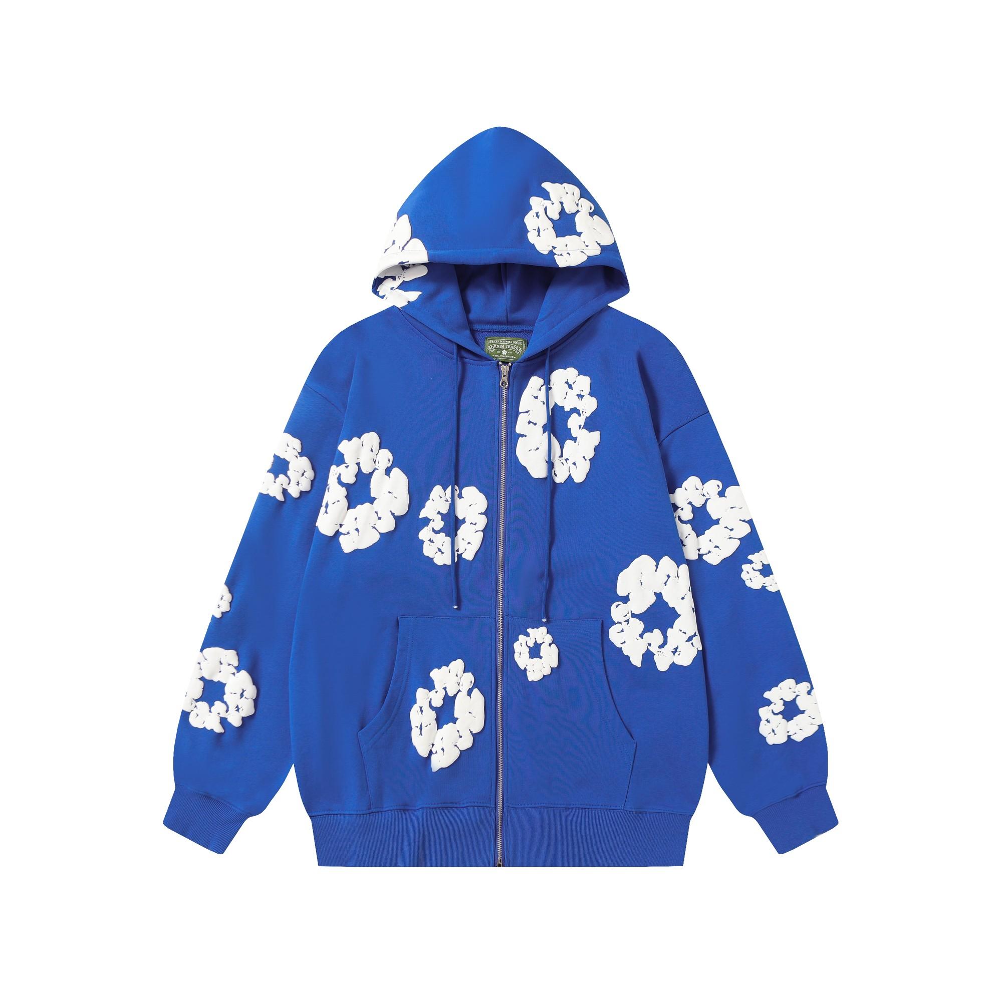 Denim Tears Cotton Wreath Zip Hoodie  - FashionPlug