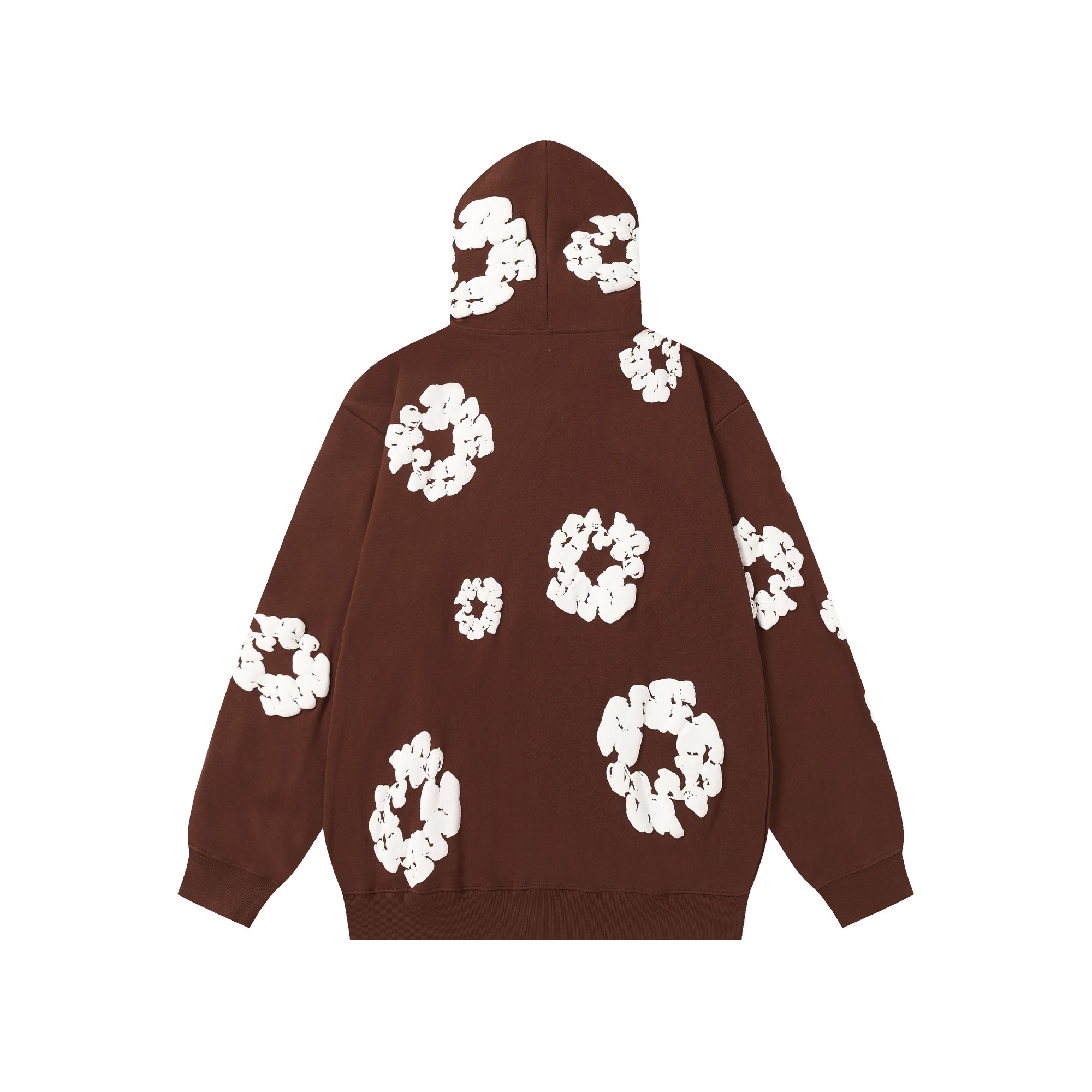 Denim Tears Cotton Wreath Zip Hoodie Brown - FashionPlug
