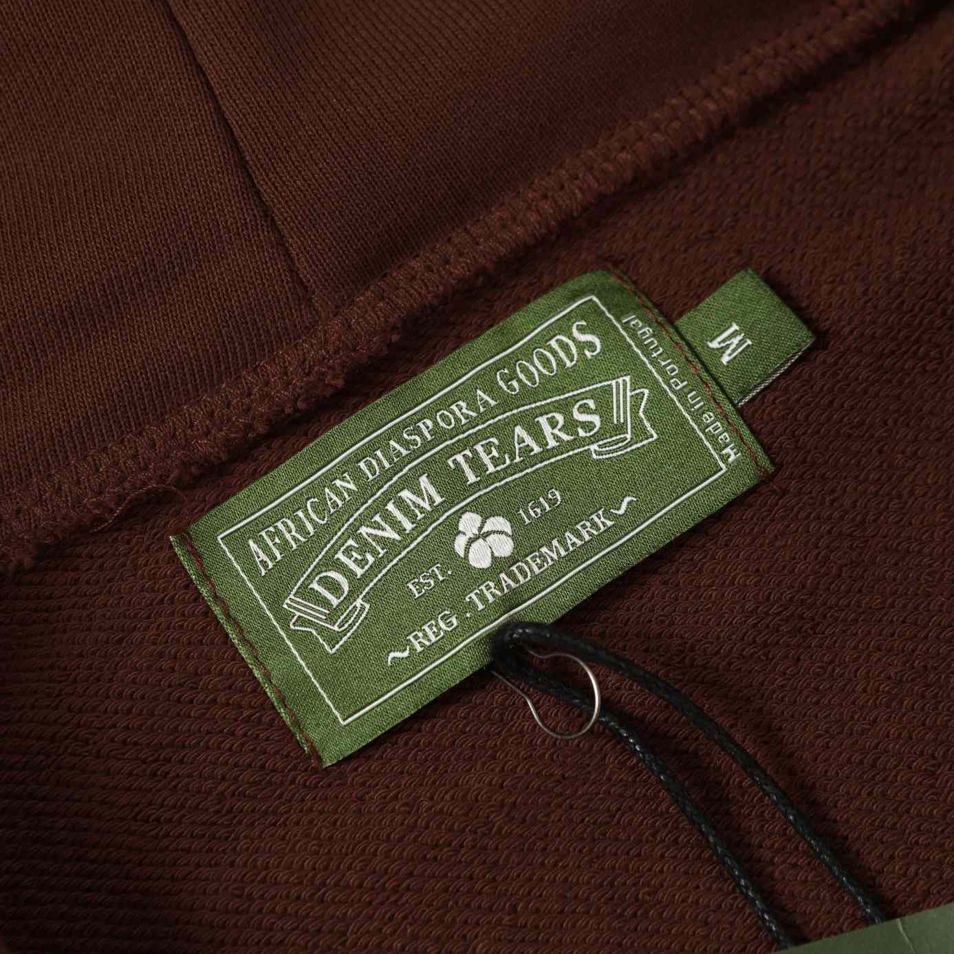 Denim Tears Cotton Wreath Zip Hoodie Brown - FashionPlug