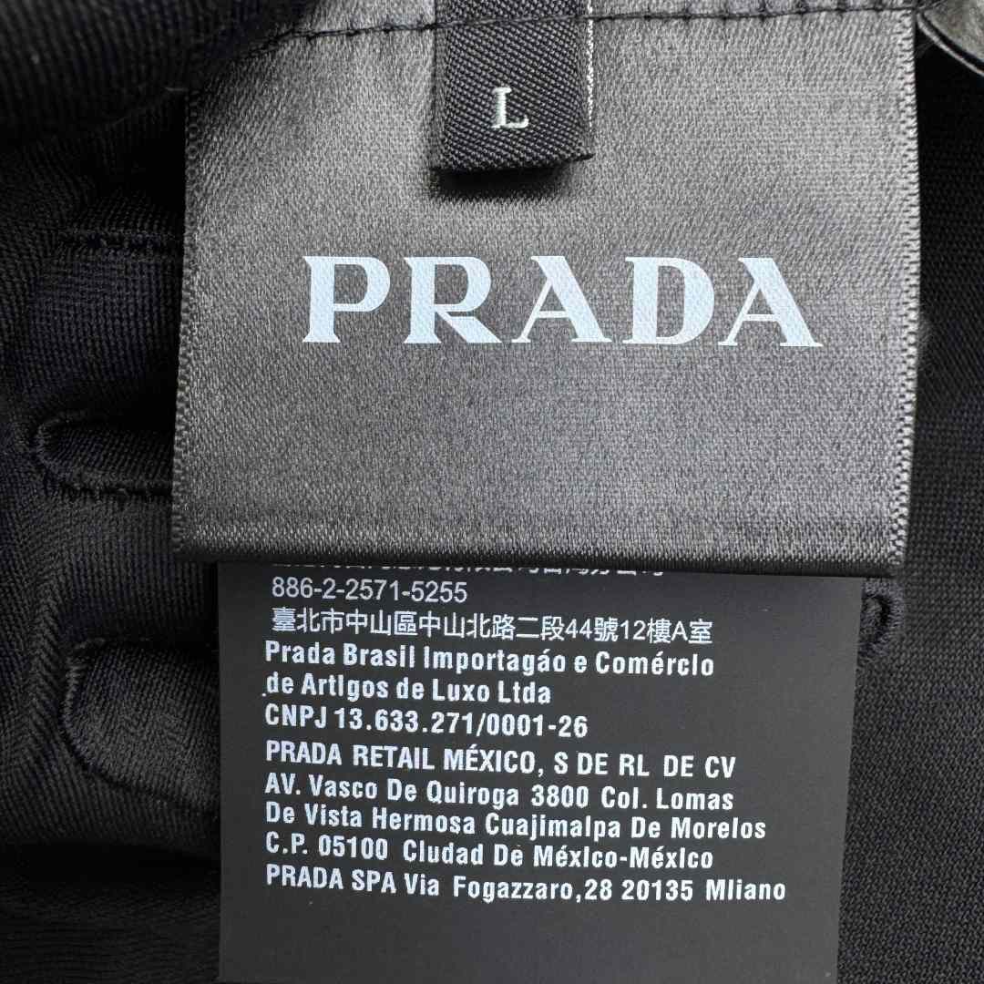 Prada Piqué Polo Shirt With Re-Nylon Details - FashionPlug