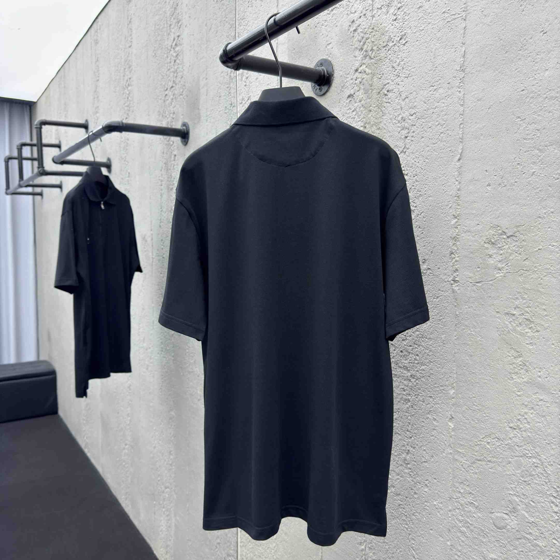 Prada Piqué Polo Shirt With Re-Nylon Details - FashionPlug