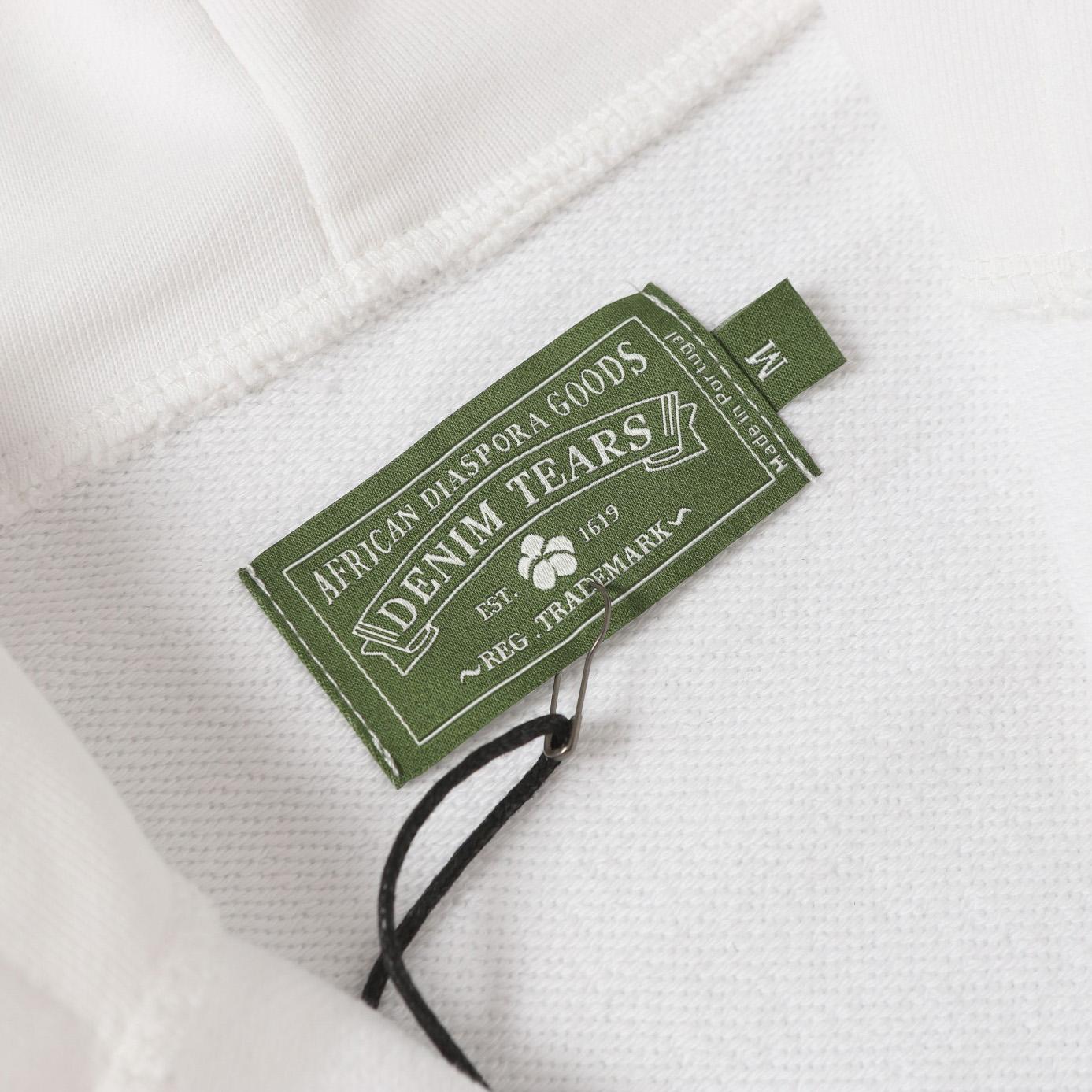 Denim Tears Cotton Wreath Zip Hoodie White - FashionPlug