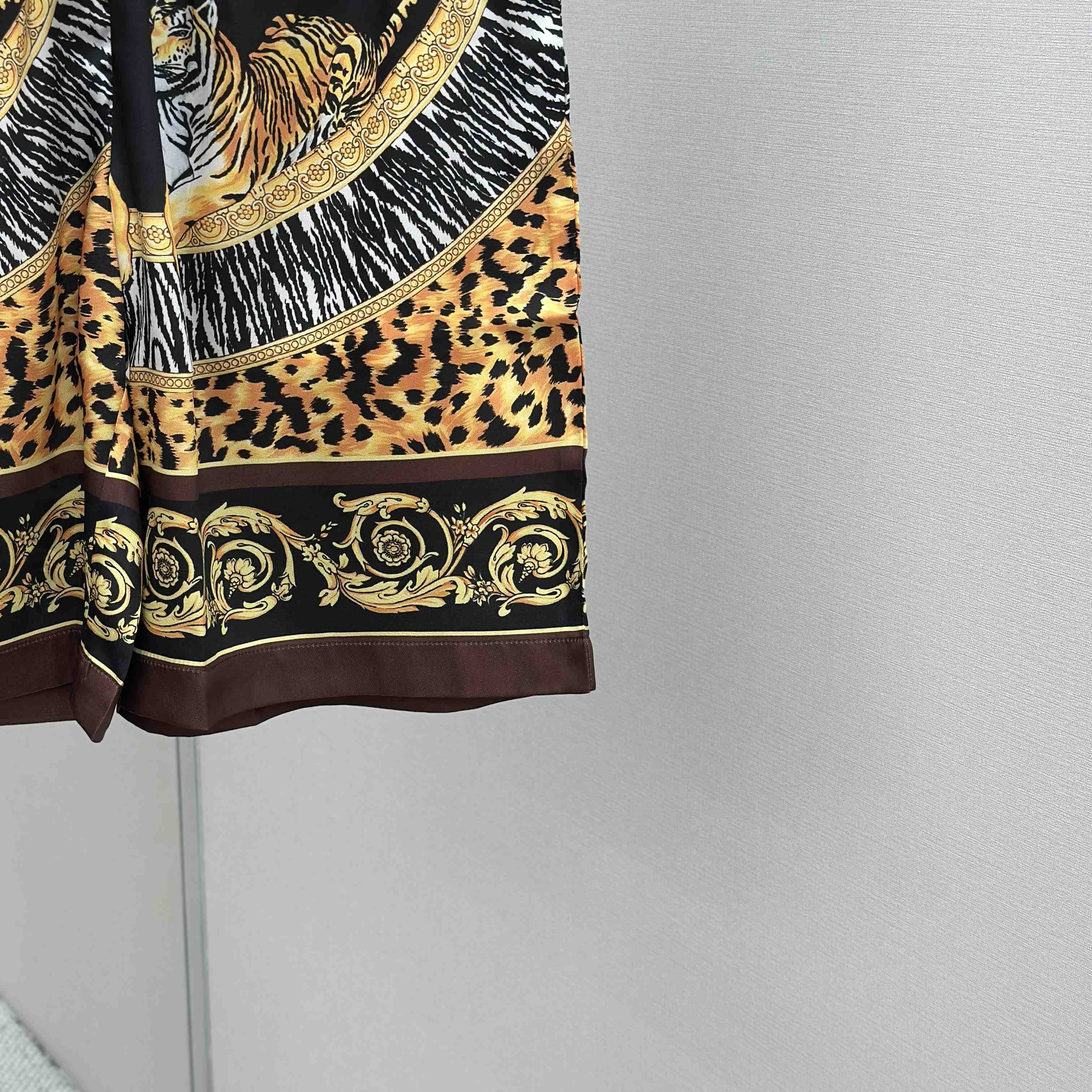 Versace Wild Cats Silk Shirt & Shorts - FashionPlug