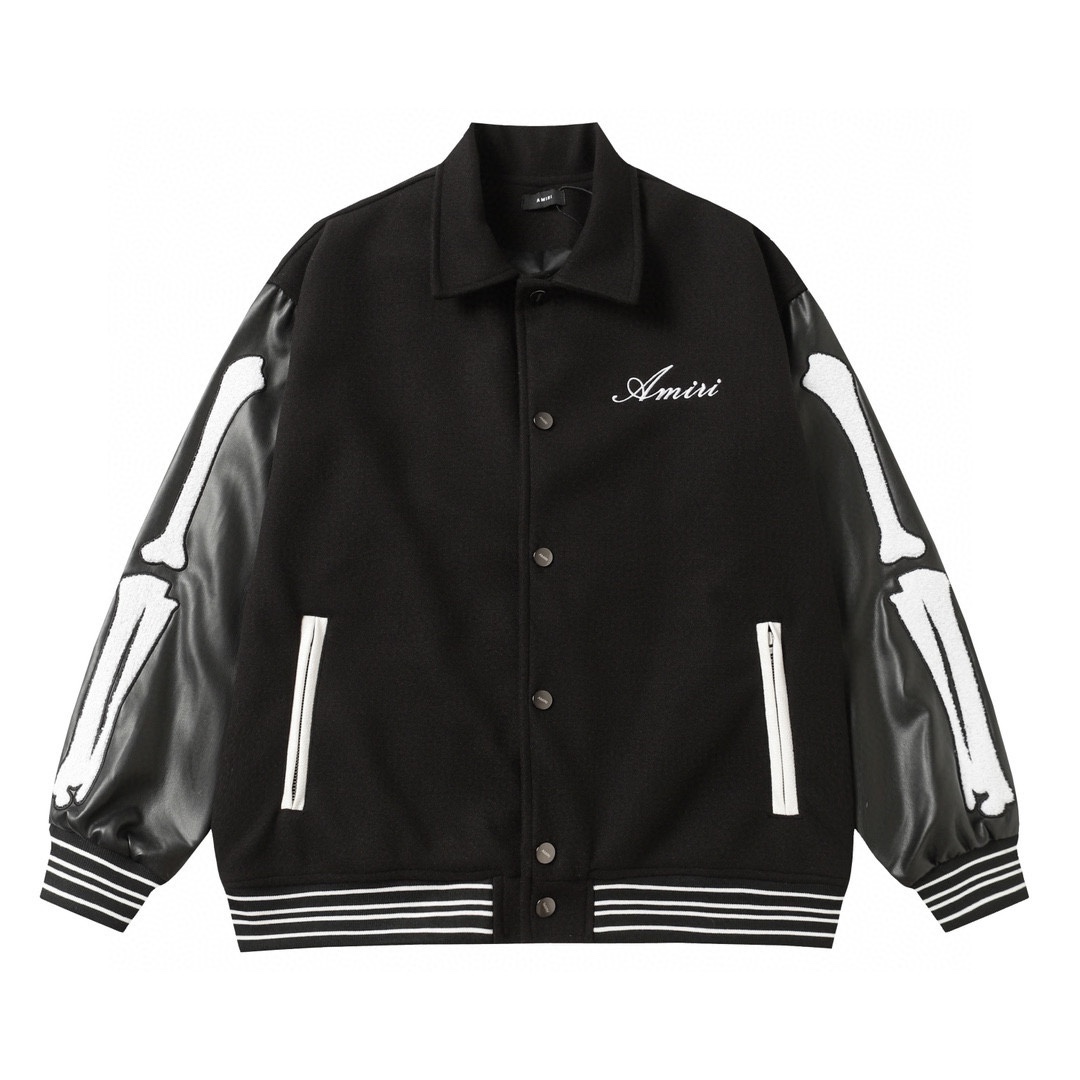 Amiri Bones Varsity Jacket - FashionPlug