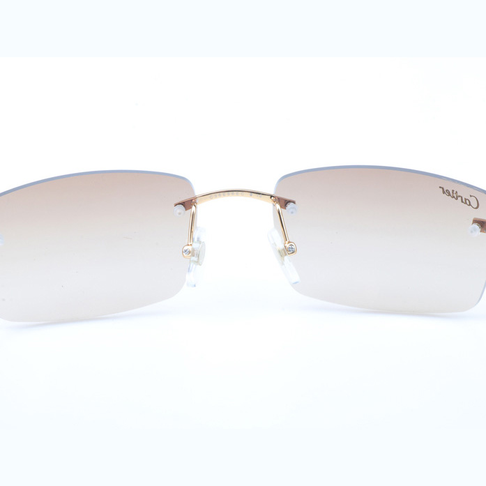 Cartier CT_3524012 Shell Mix White Buffalo Sunglasses In Gold Brown - FashionPlug
