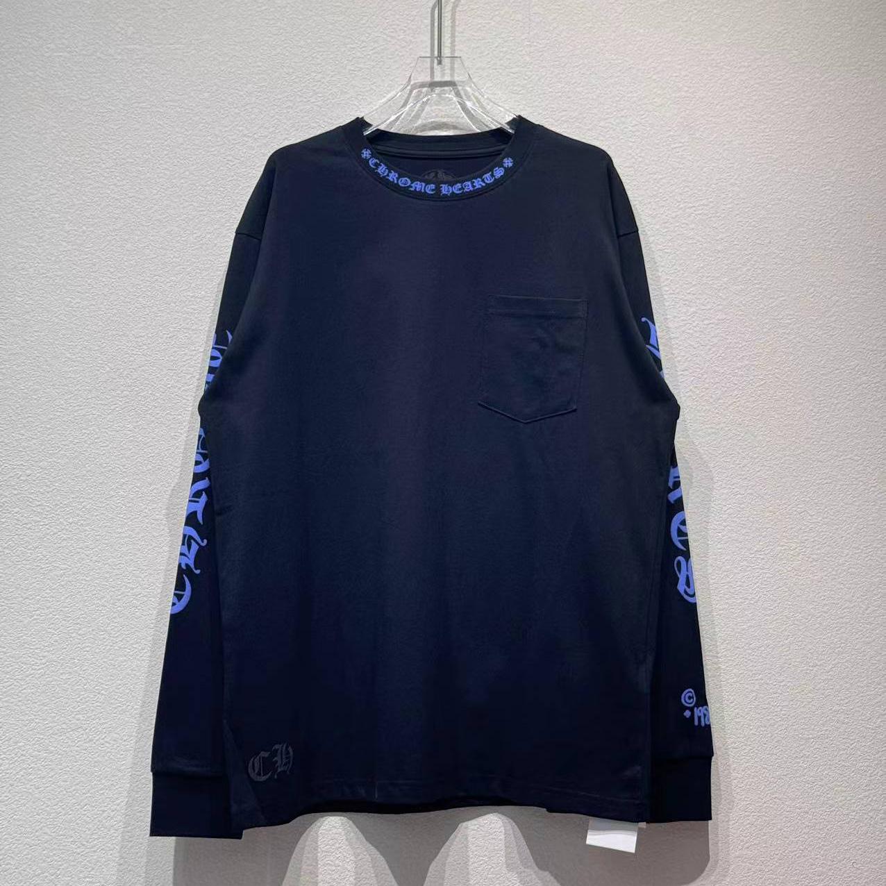 Chrome Hearts Neck Logo Long-Sleeve T-Shirt 'Black' - FashionPlug