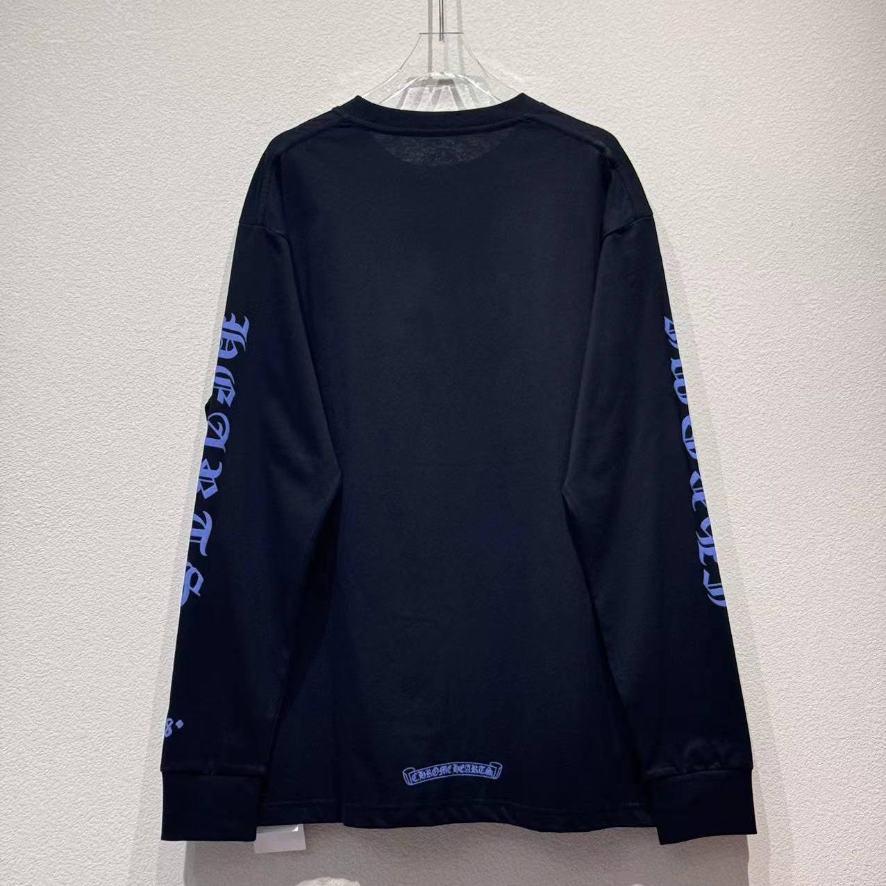 Chrome Hearts Neck Logo Long-Sleeve T-Shirt 'Black' - FashionPlug