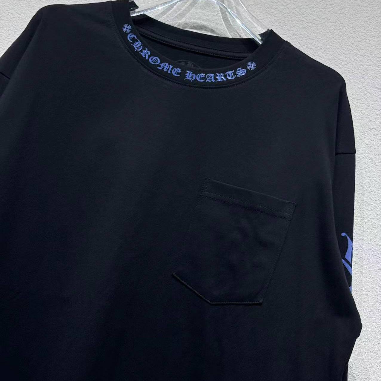 Chrome Hearts Neck Logo Long-Sleeve T-Shirt 'Black' - FashionPlug